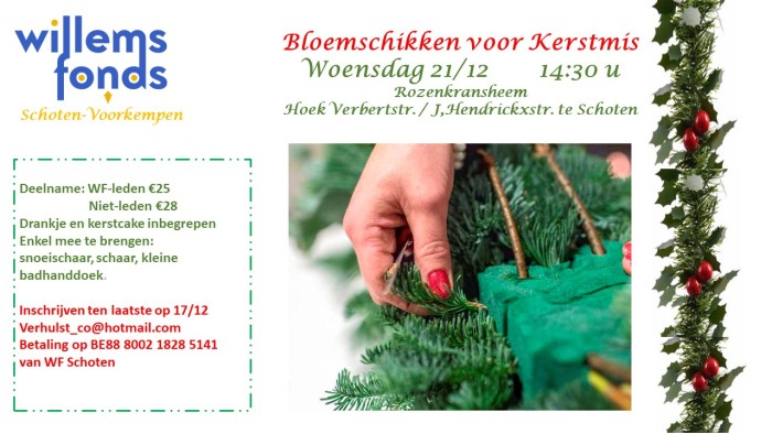 2022-12-21 bloemschikken voor Kerstmis