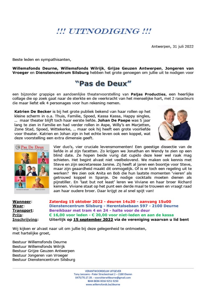 2022 10 15 uitnodiging Pas de Deux