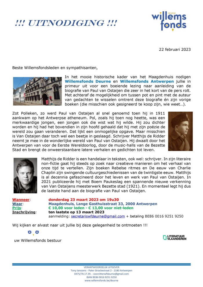 Willemsfonds - 2023 03 23 - Paul van Ostaijen