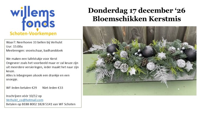 kerstbloemschikken